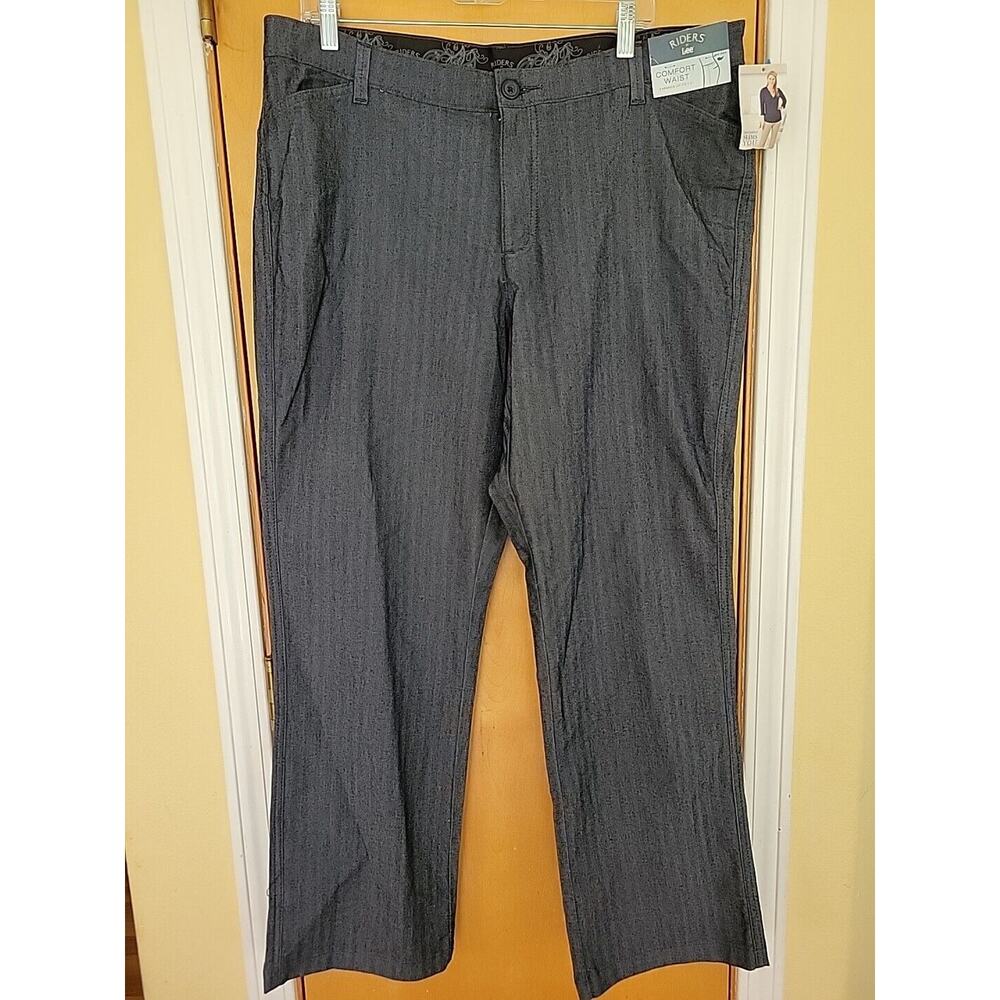 Lee Riders womens comfort waist straight jeans 36W stretch herringbone - New!^